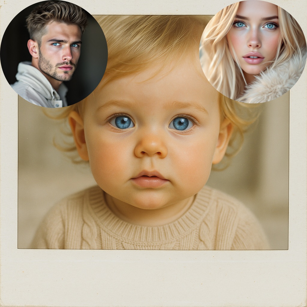 Original baby with parents